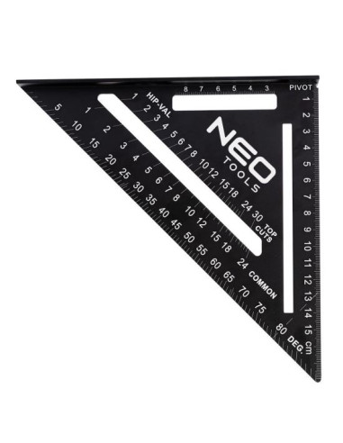 Echer tamplar/dulgher, aluminiu, triunghiular, 15 cm, NEO