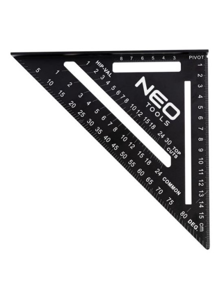 Echer tamplar/dulgher, aluminiu, triunghiular, 15 cm, NEO