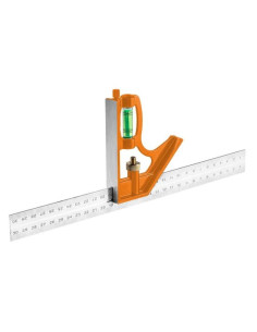 Liniar multifunctional de masurat unghiuri, otel, 30 cm, NEO