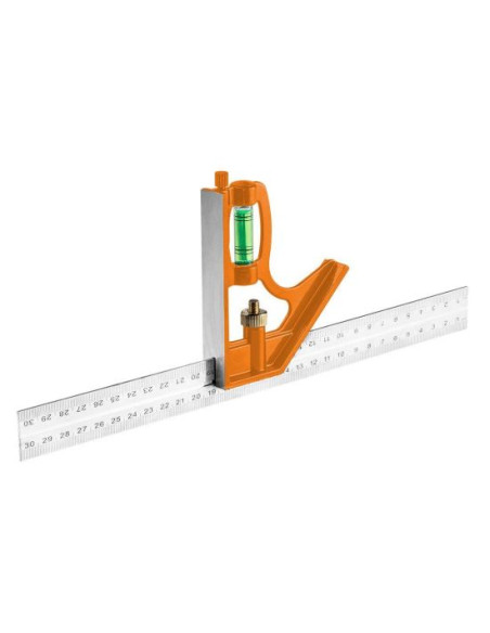 Liniar multifunctional de masurat unghiuri, otel, 30 cm, NEO