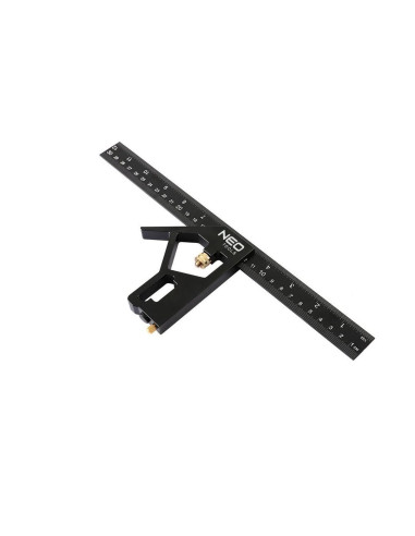 Echer tamplar/dulgher, multifunctional, aluminiu, drept, 30 cm, NEO