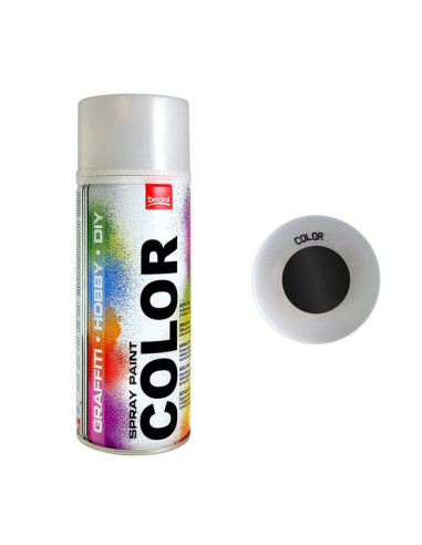 Vopsea spray acrilic negru lucios 400ml
