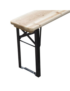 Set mobilier gradina/terasa, pliabil, 1 masa, 2 banci, 200 cm, Dortmund 2