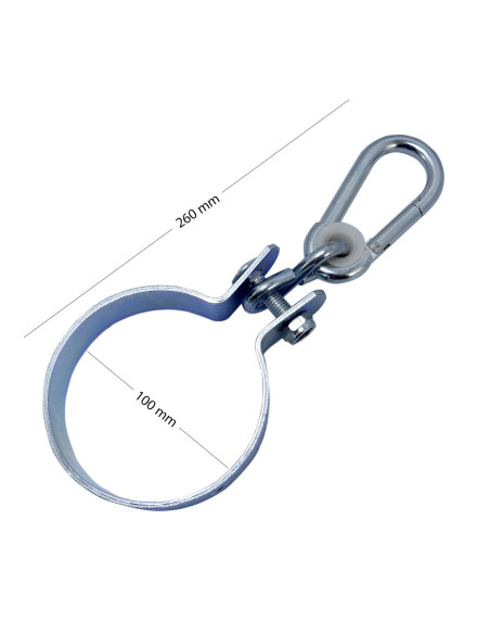 Carabina pentru leagan, cu sistem de prindere rotund, 100 mm