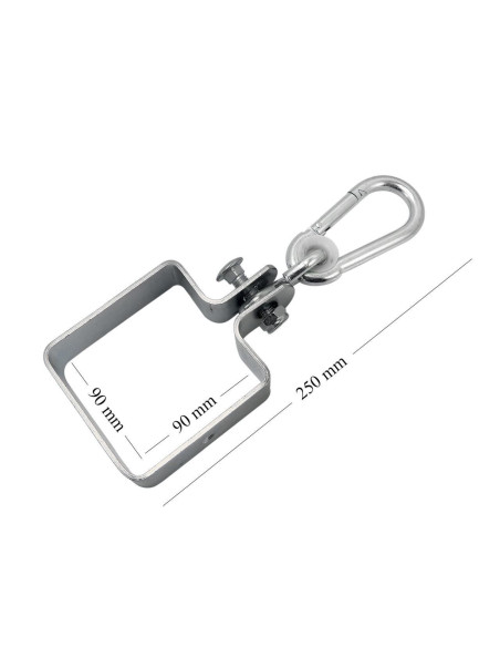 Carabina pentru leagan, cu sistem de prindere patrat, 90x90 mm