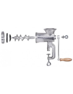 Masina tocat carne, fonta, maner lemn, 27x10x24 cm, marime 8, Magic Home 2