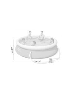 Piscina rotunda gonflabila cu pompa filtrare, 305x76 cm, Bestway 2