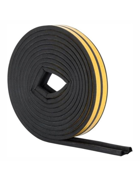 Set 3 buc, Banda autoadeziva pentru etansarea usilor si ferestrelor, Profil P, 9mm x 5.5mm, Rezistenta UV, Cauciuc EPDM, 6 m, Ma