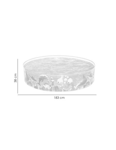 Piscina PVC pentru copii, rotunda, transparenta, 183x38 cm, Bestway Odyssey