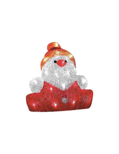 Decoratiune Craciun, om de zapada, LED, cronometru, 3xAA, IP44, 24x21x24 cm