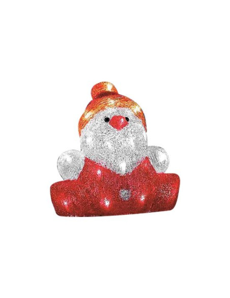 Decoratiune Craciun, om de zapada, LED, cronometru, 3xAA, IP44, 24x21x24 cm