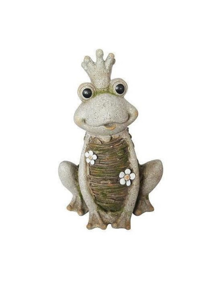 Decoratiune gradina, ceramica, broasca regina, 28.5x23x43 cm