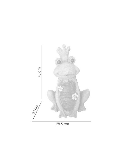 Decoratiune gradina, ceramica, broasca regina, 28.5x23x43 cm