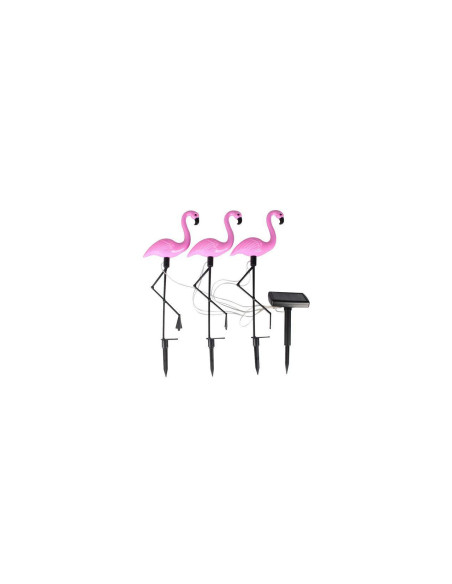 Lampa solara pentru gradina, 3 flamingo, 18x6x52 cm, Strend Pro