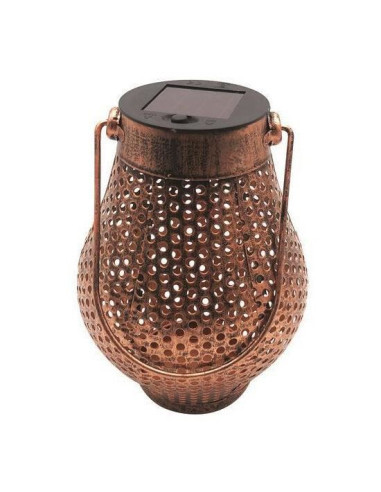 Lampa solara pentru gradina, model cupru, 1 LED, 11x17 cm