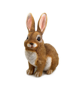 Decoratiune gradina, polirasina, iepure, 15.5x18.5x26.3 cm