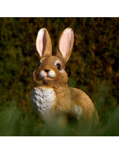 Decoratiune gradina, polirasina, iepure, 15.5x18.5x26.3 cm 2