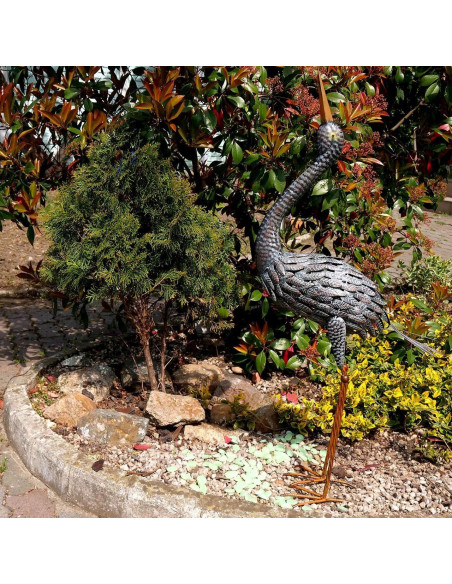 Decoratiune gradina, metalica, cocor, 18x43x94 cm