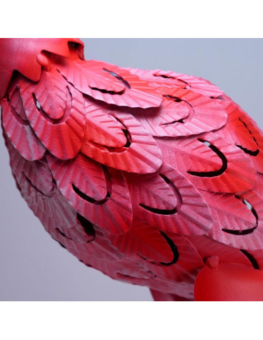 Decoratiune gradina, metalica, flamingo, 14x24x65 cm