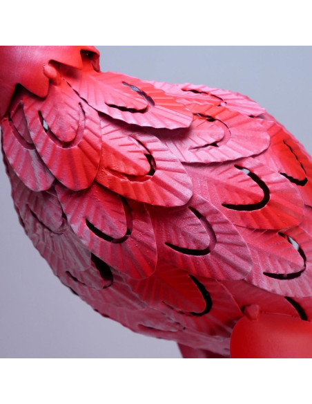 Decoratiune gradina, metalica, flamingo, 14x24x65 cm