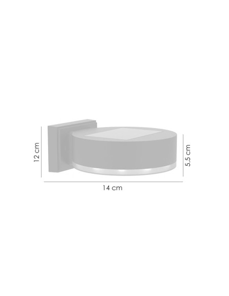 Lampa solara de perete/gard, LED, set 2 buc, 14x12x5.5 cm