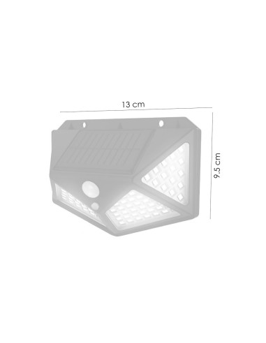 Lampa solara de perete, LED, senzor miscare, 13x5x9.5 cm