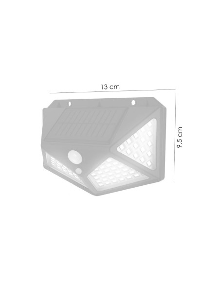 Lampa solara de perete, LED, senzor miscare, 13x5x9.5 cm