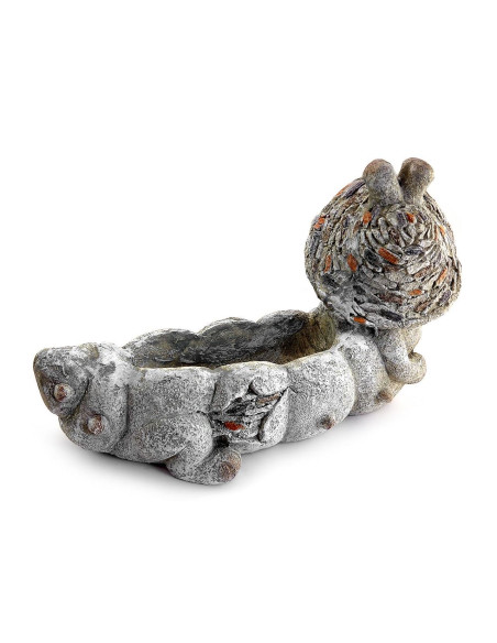 Decoratiune gradina, ceramica, omida cu ghiveci, 47x23x28 cm