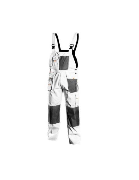 Pantaloni de lucru cu pieptar, salopeta, alb, model HD, marimea LD/54, NEO