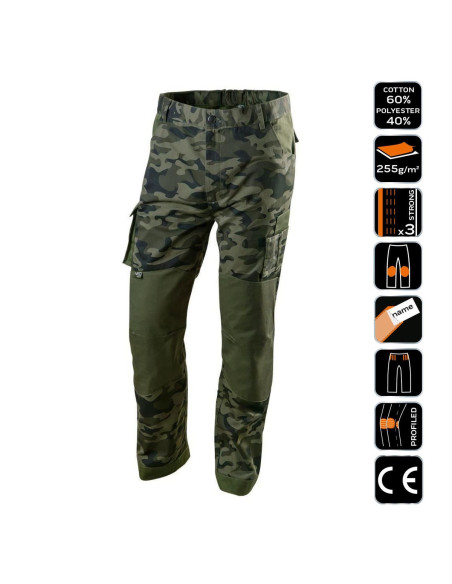 Pantaloni de lucru, camuflaj, model Camo, marimea XL/54, NEO