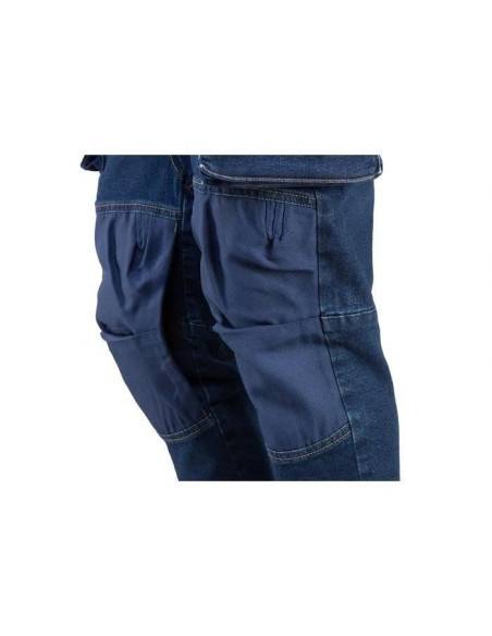 Pantaloni de lucru tip blugi, cu intariri pentru genunchi, model Denim, marimea XS/46, NEO