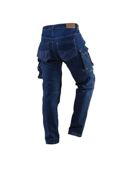 Pantaloni de lucru tip blugi, cu intariri pentru genunchi, model Denim, marimea XS/46, NEO