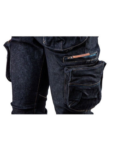 Pantaloni de lucru tip blugi cu 5 buzunare, model Denim, marimea M/50, NEO