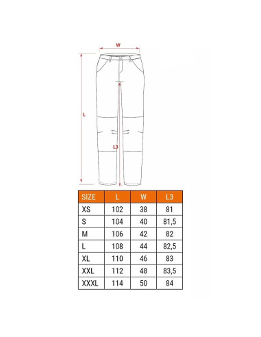 Pantaloni de lucru slim fit, buzunare detasabile, model HD, marimea XL/54, NEO
