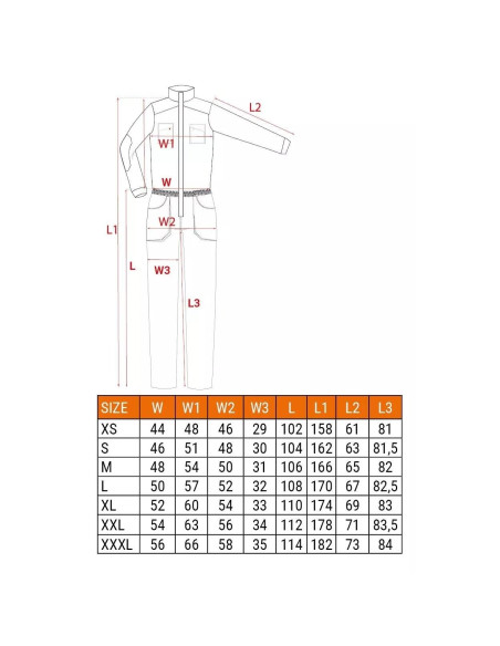 Salopeta de lucru slim fit, model HD, marimea XXL/56, NEO