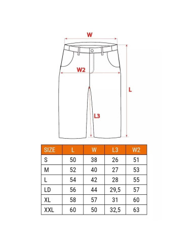Pantaloni scurti de lucru, model HD, marime M/50, NEO