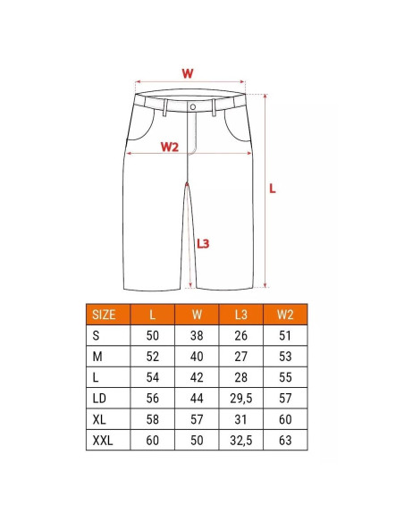 Pantaloni scurti de lucru, model HD, marime M/50, NEO