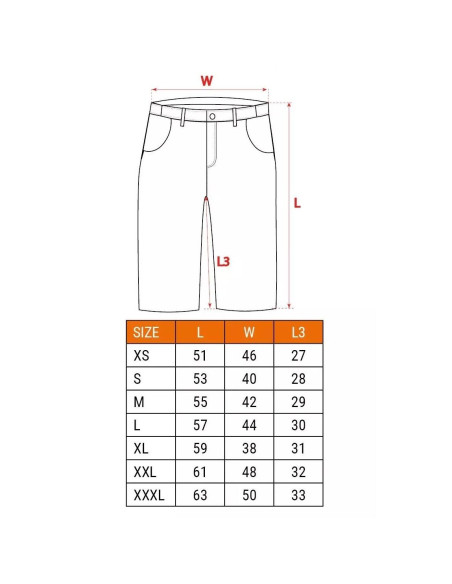 Pantaloni scurti de lucru slim fit, model HD, marimea XXXL/58, NEO
