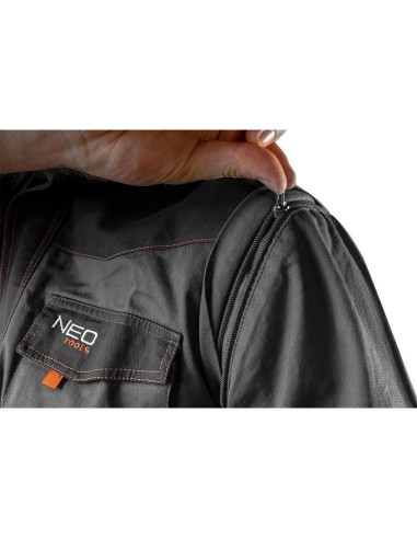 Geaca de lucru, convertibila in vesta, 2 in 1, maneci detasabile, bumbac, marimea M/50, NEO