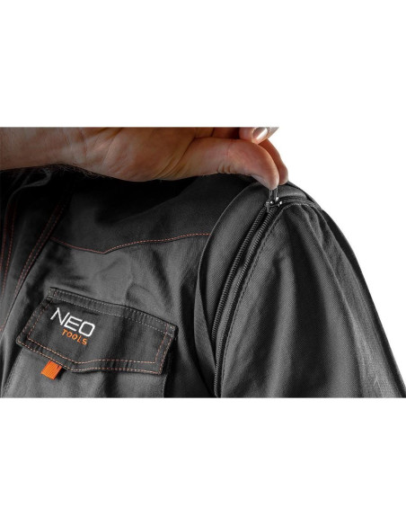 Geaca de lucru, convertibila in vesta, 2 in 1, maneci detasabile, bumbac, marimea M/50, NEO