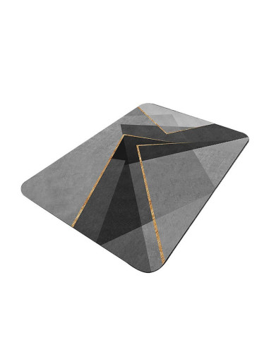 Covoras pentru baie ultra absorbant, anti-alunecare, material Diaton, Model Abstract, 50 x 80 cm