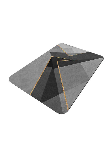 Covoras pentru baie ultra absorbant, anti-alunecare, material Diaton, Model Abstract, 50 x 80 cm