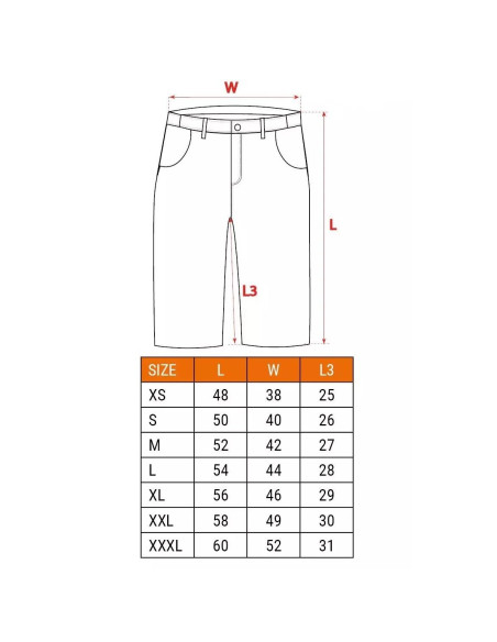 Pantaloni scurti de lucru slim fit, bumbac, marimea L/52, NEO