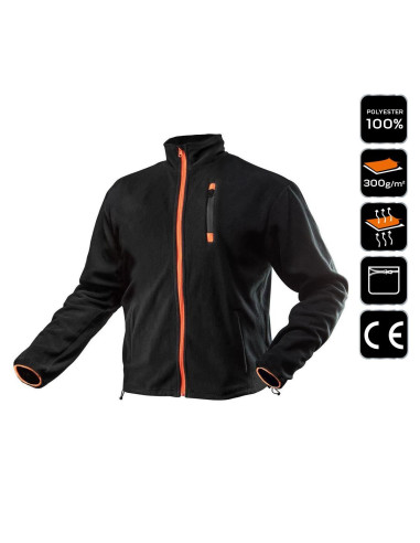 Geaca de lucru, lana polara, model Outdoor, negru, marimea M/50, NEO