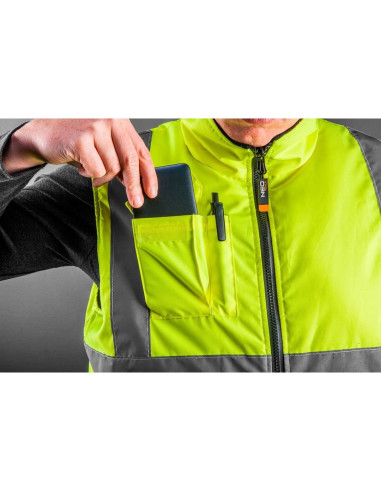 Vesta de lucru cu 2 fete, reflectorizanta, galben, model Visibility, marimea S/48, NEO