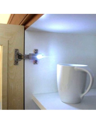 Set 15 buc Balamale pentru mobilier cu iluminare LED, Gri, 7.5 x 4 x 2 cm