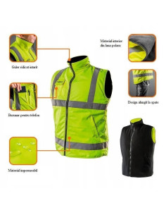 Vesta de lucru cu 2 fete, reflectorizanta, galben, model Visibility, marimea XL/56, NEO 2