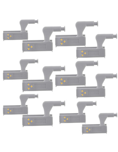 Set 20 buc Balamale pentru mobilier cu iluminare LED, Gri, 7.5 x 4 x 2 cm