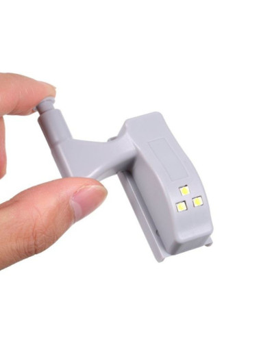 Set 20 buc Balamale pentru mobilier cu iluminare LED, Gri, 7.5 x 4 x 2 cm