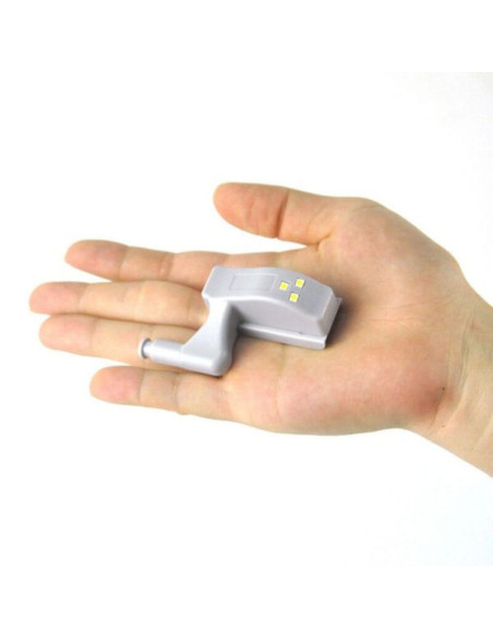 Set 20 buc Balamale pentru mobilier cu iluminare LED, Gri, 7.5 x 4 x 2 cm